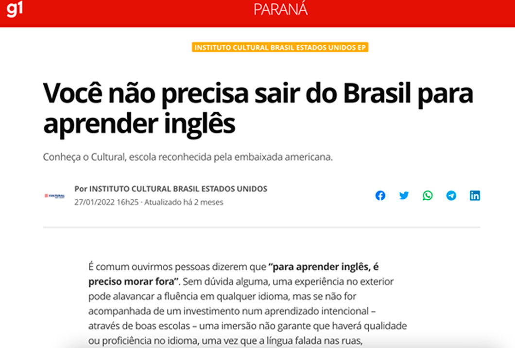 É possível aprender inglês no brasil